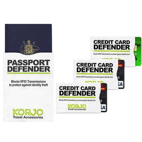 korjo credit card and passport rfid defenders|korjo rfid card protection.